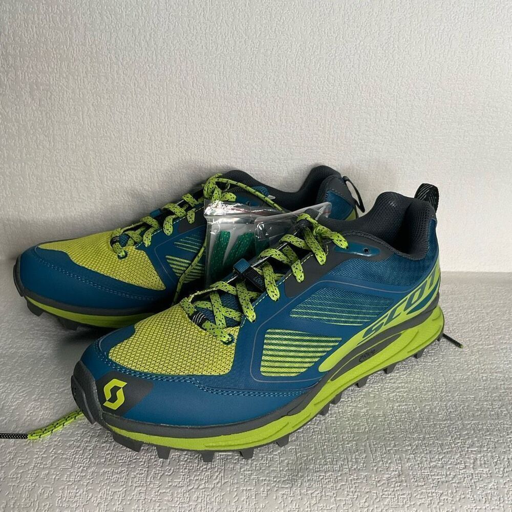 Scott Kinabalu Supertrac Trail Running‎ Shoe Mens Size 9 Blue LimeGreen Trainers - Picture 2 of 8